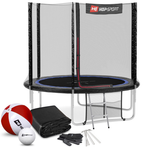 Купить Батут  Hop-Sport 8FT 244 black/blue см с внешней сеткой  в Киеве - фото №1